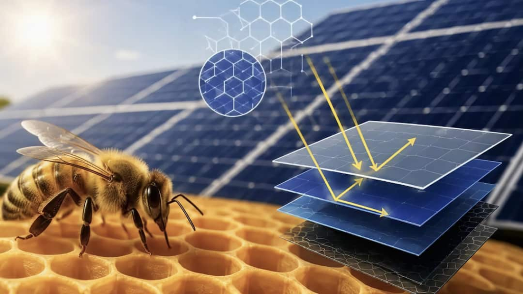 Idea coming from beehive will bring revolution! Performance of solar panel was tremendous